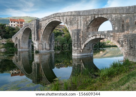 The old stone bridge in Trebinje, Bosnia and Herzegovina