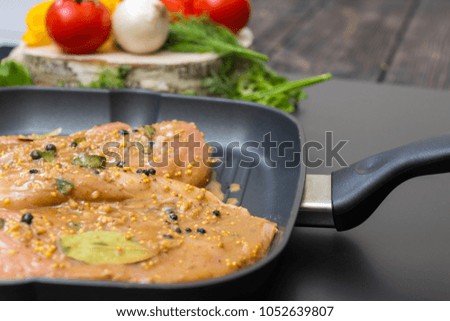Similar – Image, Stock Photo Tasty marinated chicken near rice