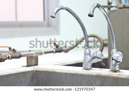 The old water faucet