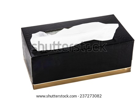 Tissue box isolated on white background