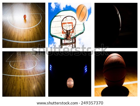 Basketball court floor as a sports