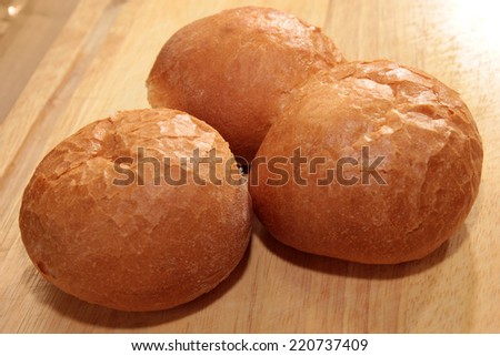 small bread bun as symbol light morning meal