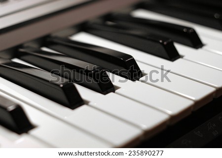 abstract scene with play on piano