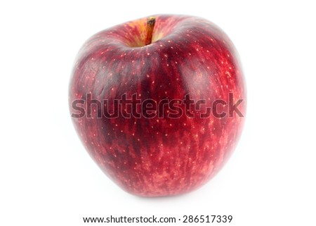 big beautiful ripe apple red as an element of food