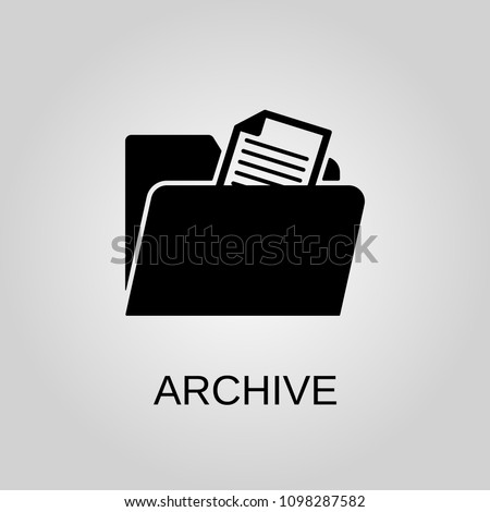 Archive icon. Archive symbol. Flat design. Stock - Vector illustration