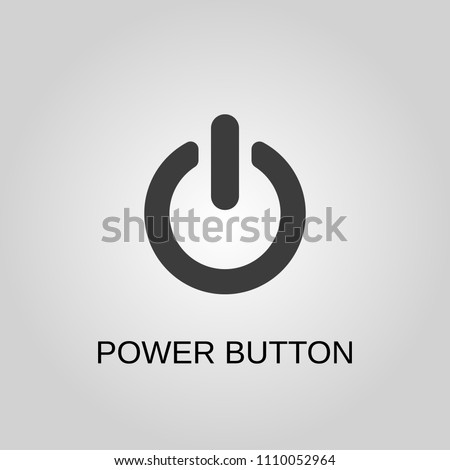 Power button icon. Power button symbol. Flat design. Stock - Vector illustration