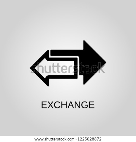 Exchange icon. Exchange symbol. Flat design. Stock - Vector illustration