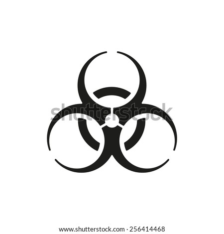 The biohazard icon. Biohazard symbol. Flat Vector illustration