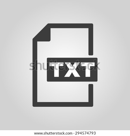 The TXT icon. Text file format symbol. Flat Vector illustration