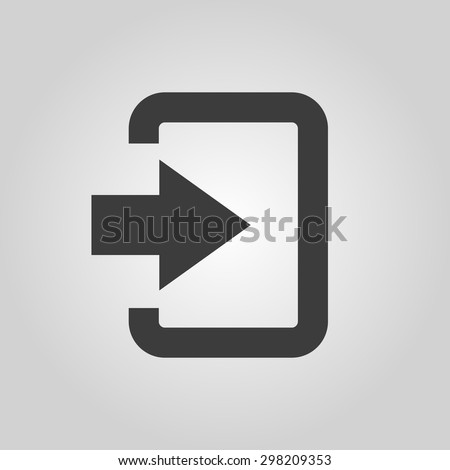 The login icon. Entry and input, authorization symbol. Flat Vector illustration