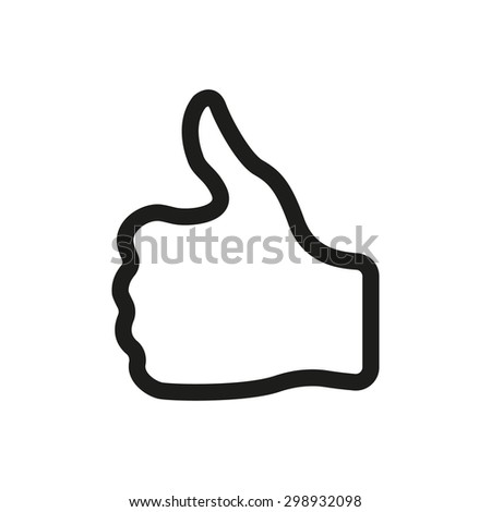 The thumb up icon. Like and yes, approve symbol. Flat Vector illustration