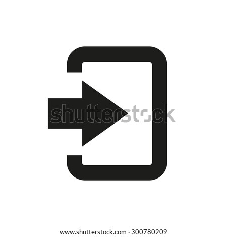 The login icon. Entry and input, authorization symbol. Flat Vector illustration