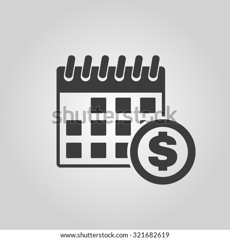 The pay day icon. Tax and payment, dividends symbol. Flat Vector illustration