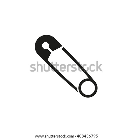 Safety pin icon. vector design. symbol. web. graphic. JPG. AI. app. logo. object. flat. image. sign. eps. art. picture - stock vector