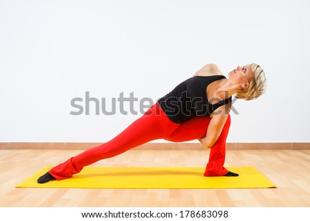 Young woman practicing yoga,Yoga