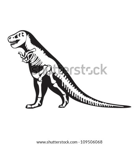 T-Rex Skeleton Stock Vector Illustration 109506068 : Shutterstock