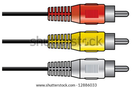 AV cable, vector