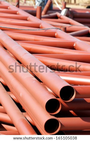 Steel pipes after hot-dip galvanized
