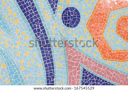 Decorative pavement by tiles