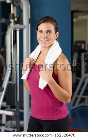 Young woman at the health club