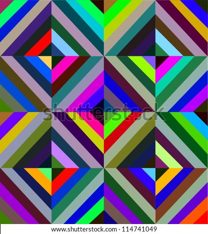 Geometric seamless pattern made of color squares. Modern art design for fabrics.