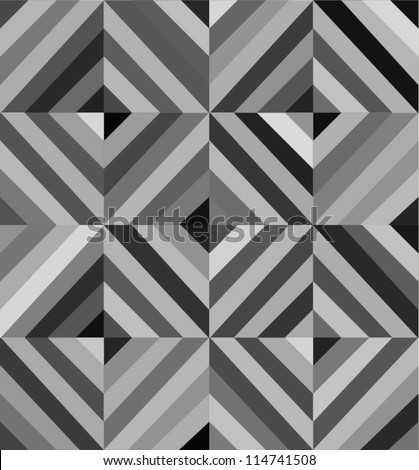 Monochrome geometric seamless pattern made of squares.