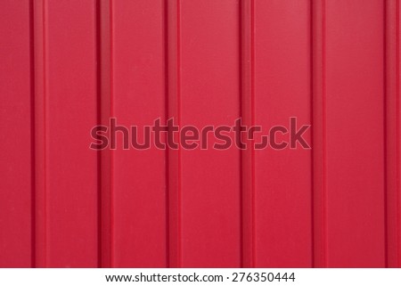 Red painted Garage door