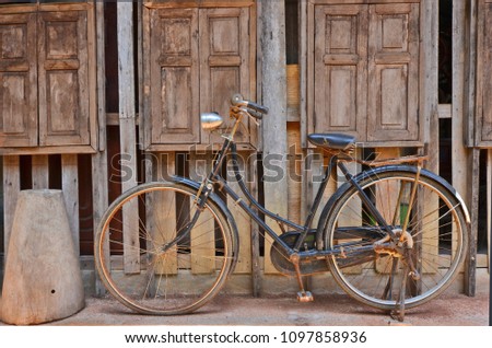 Similar – Image, Stock Photo Rim, mudguard and fork of a rusty bicycle