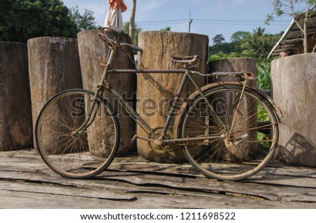 Similar – Image, Stock Photo Rim, mudguard and fork of a rusty bicycle
