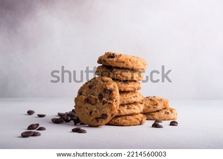 Similar – Image, Stock Photo Cookies with chocolate and nut icing