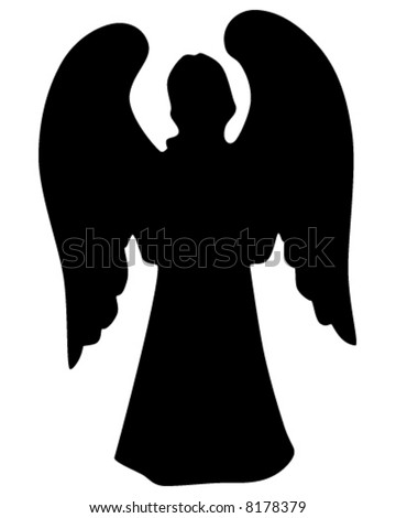 Silhouette Of An Angel Stock Vector 8178379 : Shutterstock