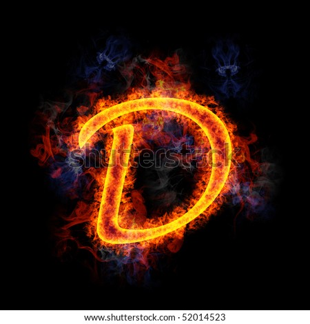 Fiery, Burning Letter D Stock Photo 52014523 : Shutterstock