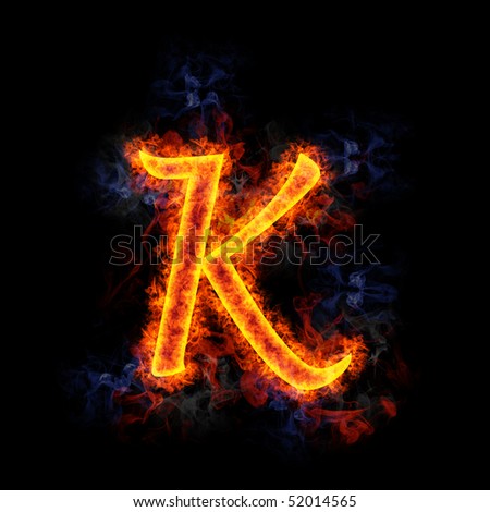 Fiery, Burning Letter K Stock Photo 52014565 : Shutterstock