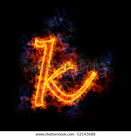 Fiery, Burning Letter K Stock Photo 52143688 : Shutterstock