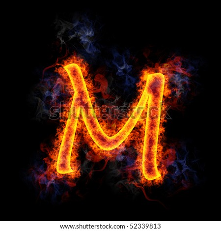 Fiery, Burning Letter M Stock Photo 52339813 : Shutterstock