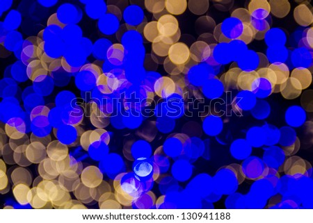 White and blue lights bokeh  background