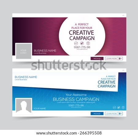 Two abstract business banner for website header.