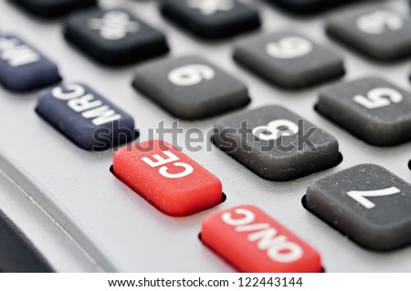 Detail delete key on calculator