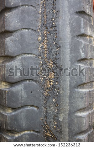 Old car tire texture