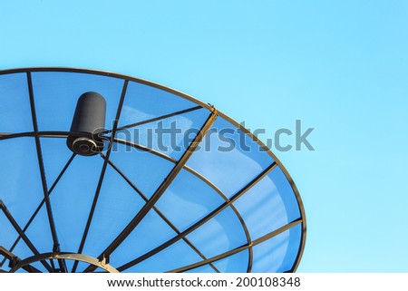 Satellite dish clear sky  communication technology network