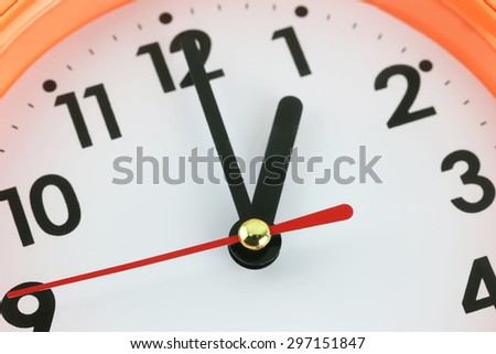 Clock face in time concept,macro image.