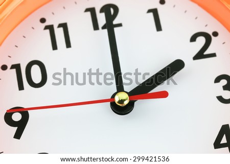 Clock face in time concept,macro image.