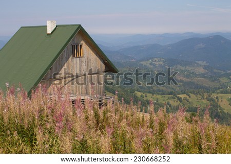 house in mountains
