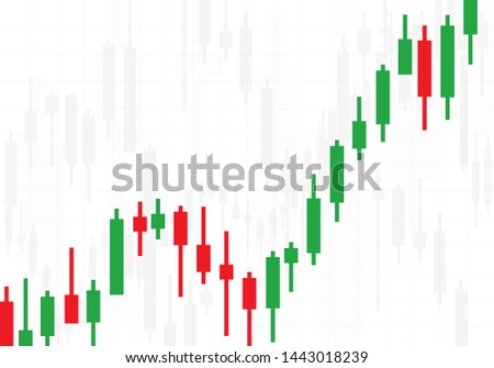 candle chart Forex market, vector abstract light background