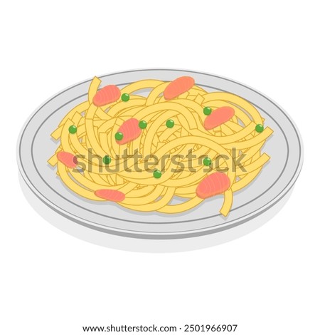 3D Isometric Flat Vector Set of Traditional Italian Cuisine, Mediterranean Food. Item 3