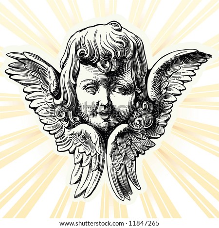 Angel In Style Of A Baroque Stock Vector Illustration 11847265 ...