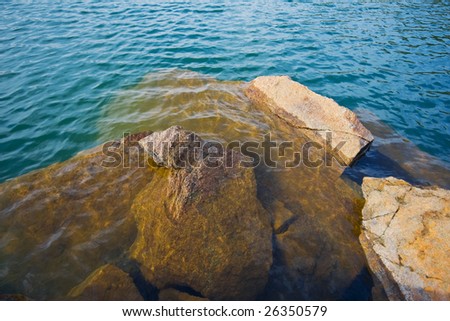 Fine stones and transparent water