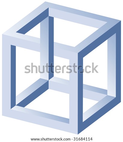 Classic Optical Illusion. Impossible Geometrical Figure Stock Vector ...
