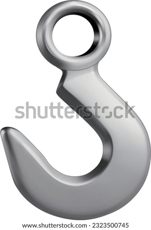 Crane hook insulated on white background. Vector EPS-10
