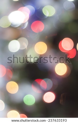 Christmas tree lights abstract background, not focus.